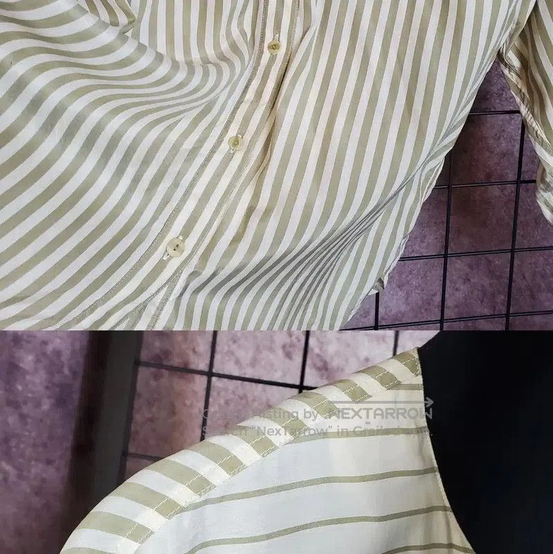 Dior Dior Green Silk Striped Long Sleeve Shirt . Size S / US 4 / IT 40 - 6 Thumbnail
