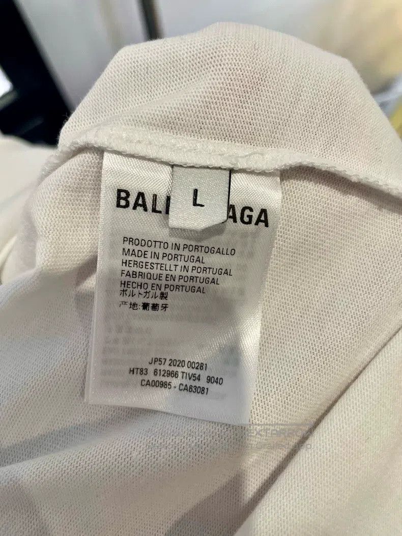 Balenciaga Balenciaga Logo Printed Round Neck Short Sleeve White T-Sh Size US L / EU 52-54 / 3 - 4 Thumbnail