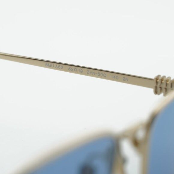 Miu Miu Miu Miu MUA52S ZVN60O Sunglasses Gold Cat Eye Frame, Blue Size ONE SIZE - 8 Thumbnail