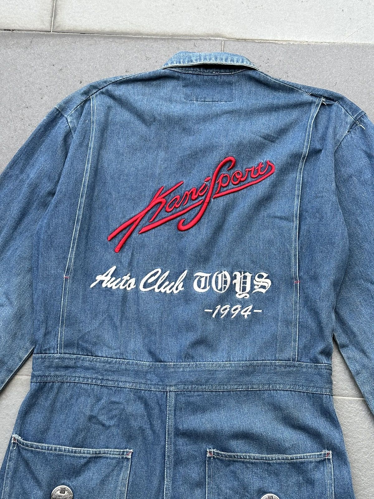 Karl Kani 2000s Kani Sports Auto Club Toys Baggy Denim Coveralls Size US 34 / EU 50 - 3 Thumbnail