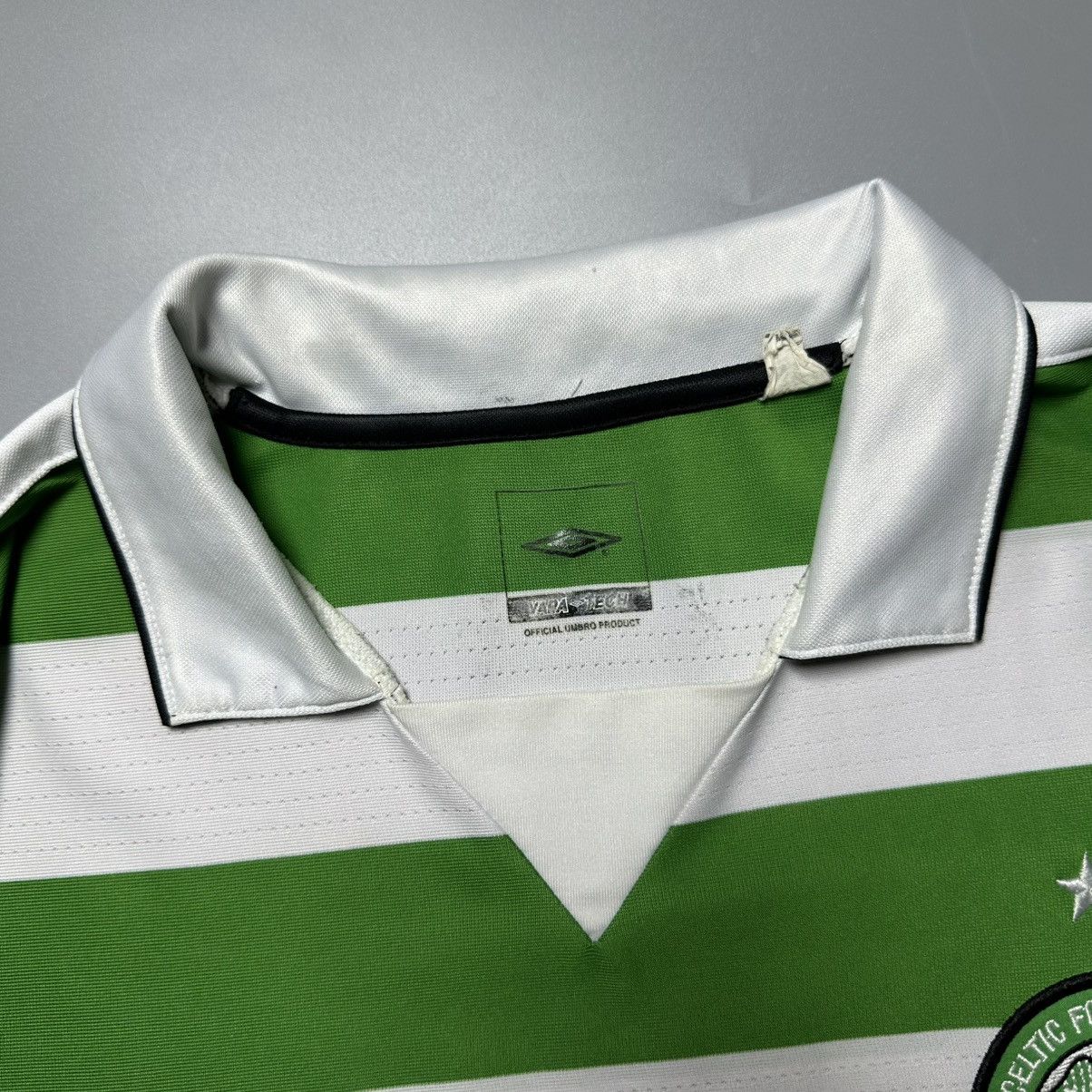 Umbro CELTIC UMBRO 2004/2005 FOOTBALL HOME JERSEY #7 LARSSON Size US XL / EU 56 / 4 - 10 Thumbnail