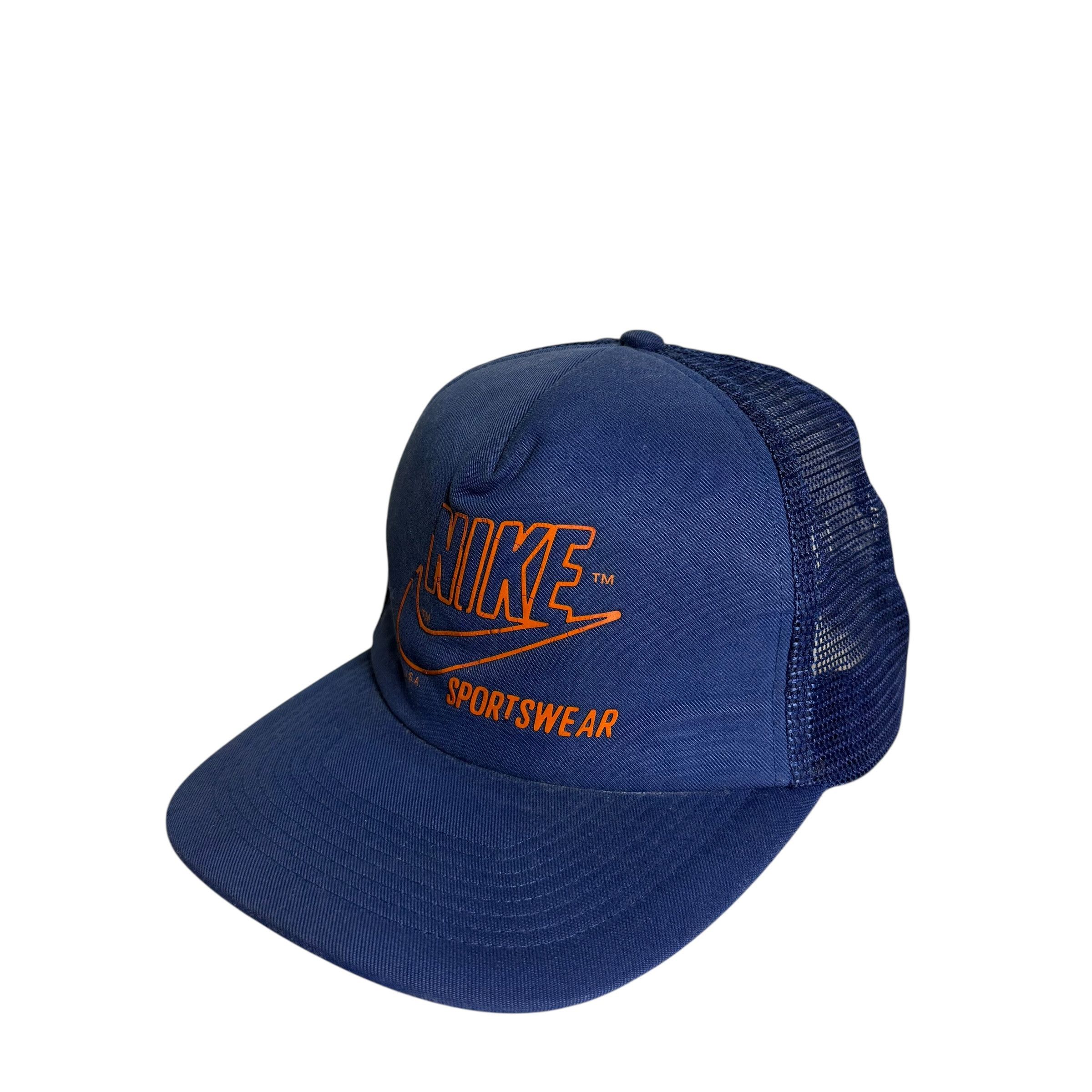Nike 🔥RARE🔥Vintage Nike Swoosh Trucker Hat Cap Size ONE SIZE - 3 Thumbnail