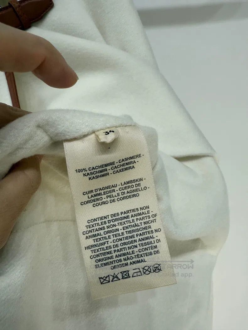 Hermes Hermes Leather Patch Cashmere Overcoat Jacket Size XXS / US 00 / IT 34 - 4 Thumbnail