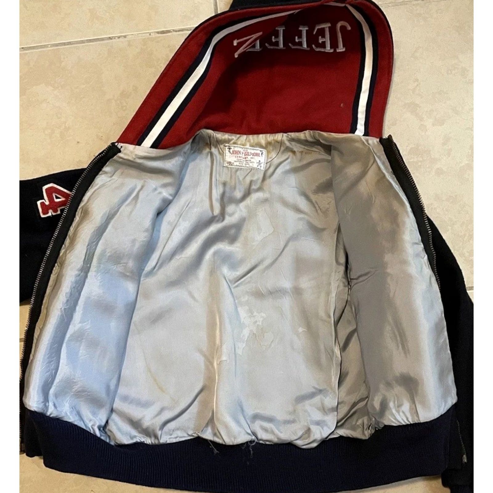 Vintage VINTAGE Varsity Letterman Jacket XS Blue Chain Stitch Mens Wool Striped Bomber 80s Grunge Football School Cal State Talon Zipper Track & Field Size US XS / EU 42 / 0 - 5 Thumbnail