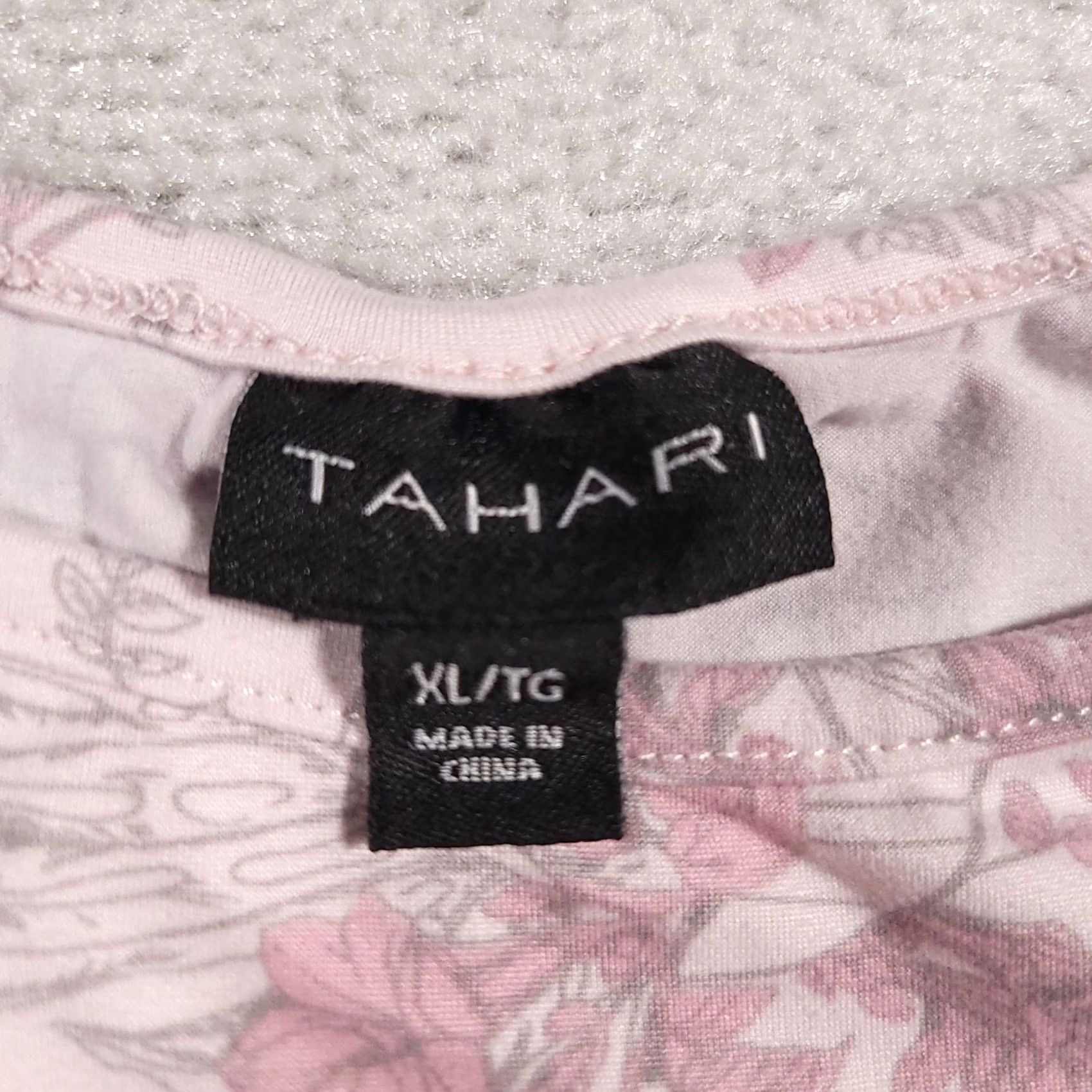 Vintage Tahari Tank Top Womens XL Pink Floral Lace Trim Sleeveless Pajama Shirt Size XL / US 12-14 / IT 48-50 - 5 Thumbnail