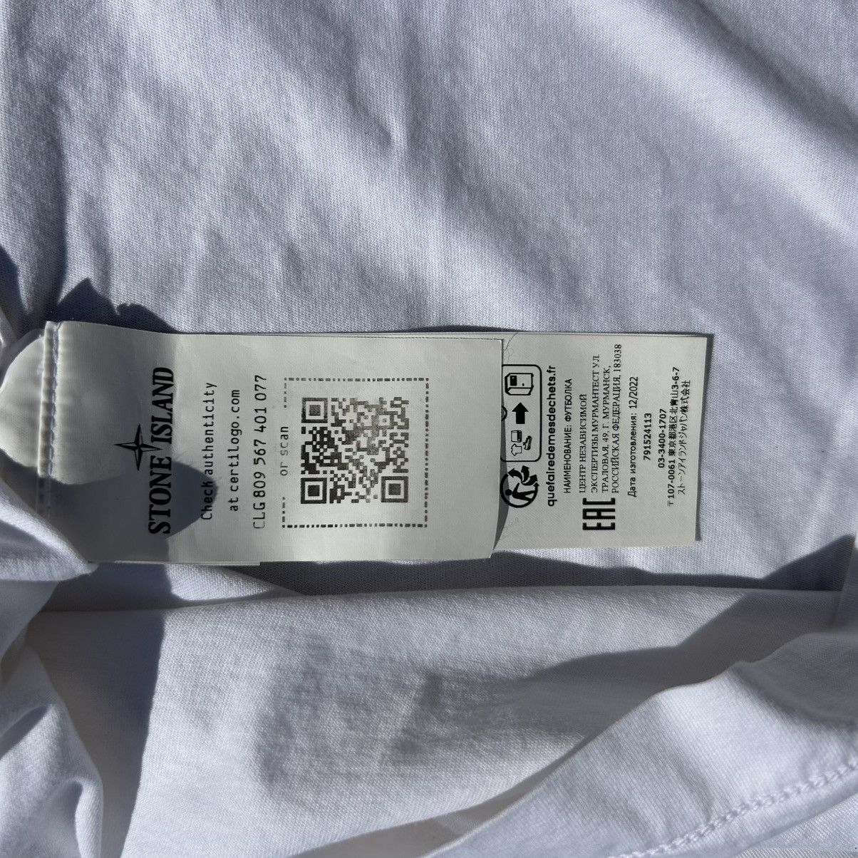 Designer × Stone Island Stone Island Compass Logo White Tee Size US S / EU 44-46 / 1 - 5 Thumbnail