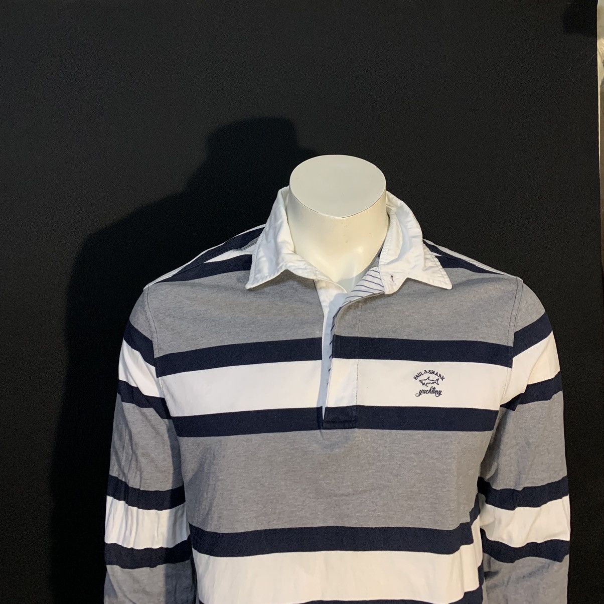 Paul & Shark Paul Shark Rugby Polo Shirt Striped Size XL Size US XL / EU 56 / 4 - 2 Thumbnail