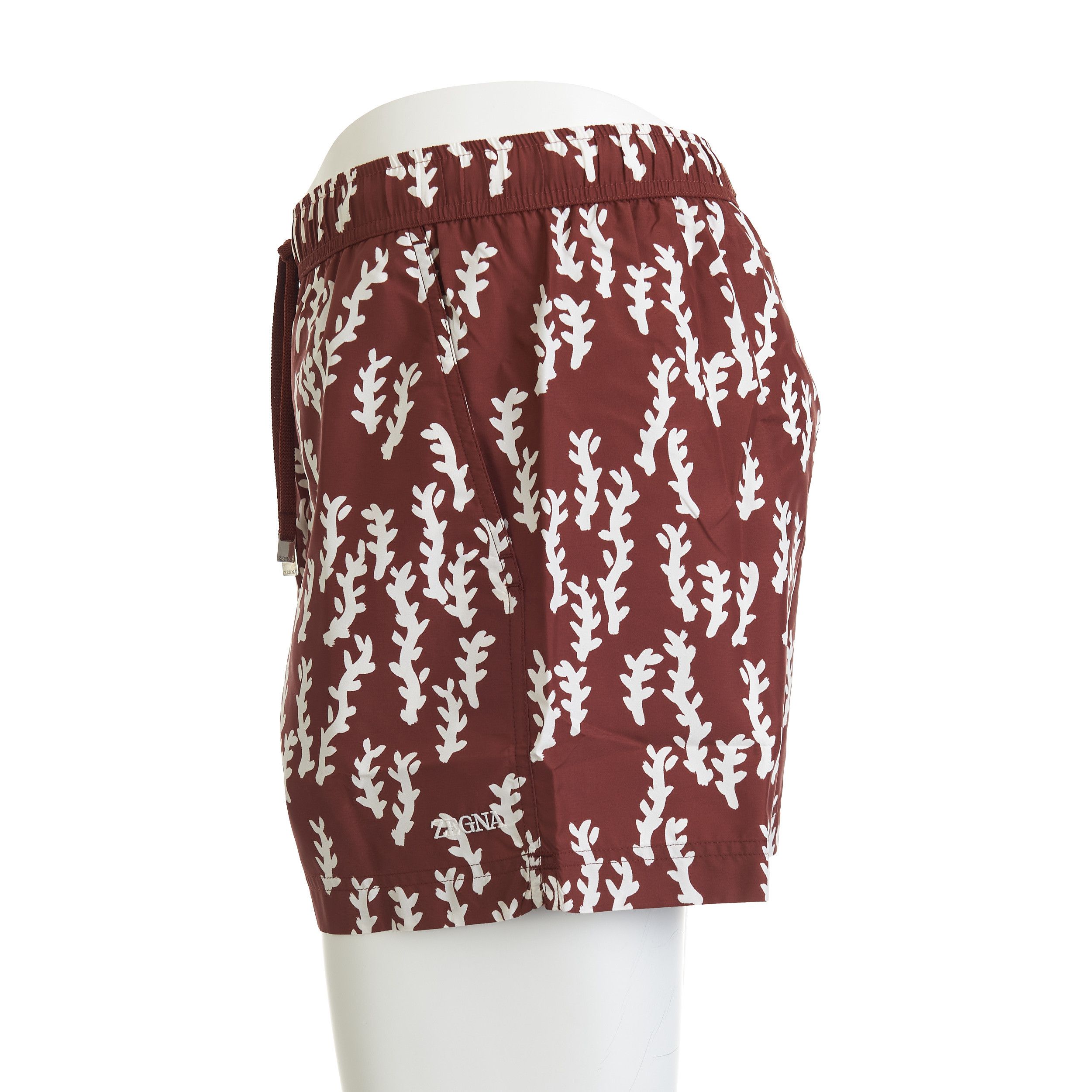 Ermenegildo Zegna Terracotta White Oasi Print Swim Trunks Size L Size US 34 / EU 50 - 6 Thumbnail
