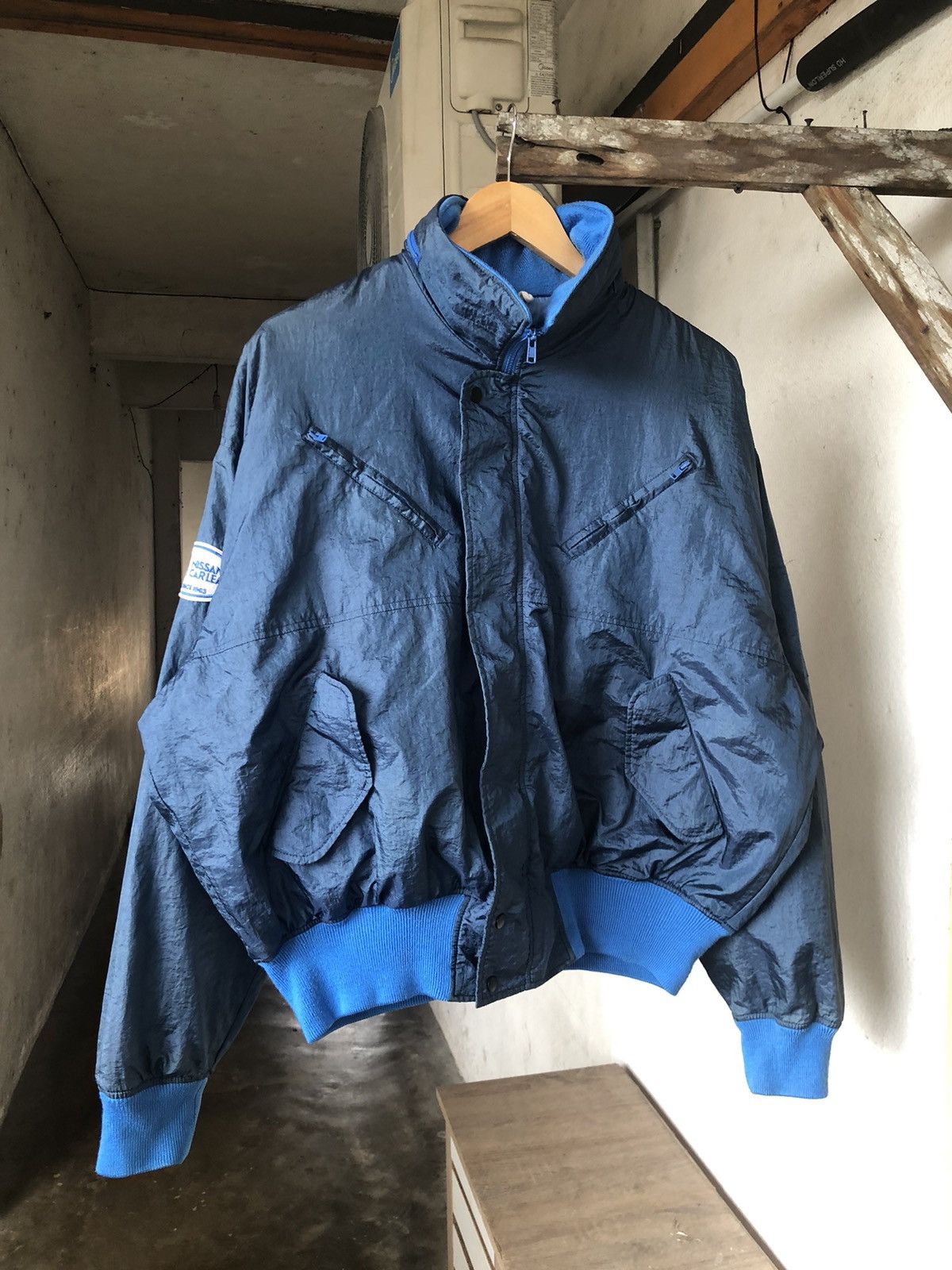 Vintage Vintage 90s Nissan Racing Club Bomber Jacket Size US L / EU 52-54 / 3 - 3 Thumbnail