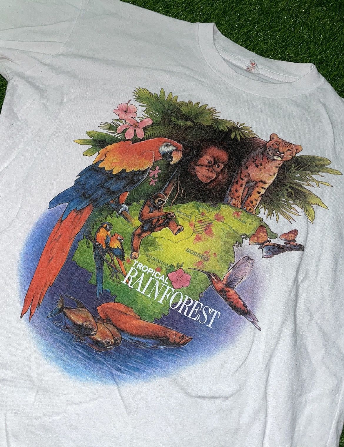 Vintage Vintage Tropical Rainforest Tee Shirt Size Large Size US L / EU 52-54 / 3 - 2 Thumbnail