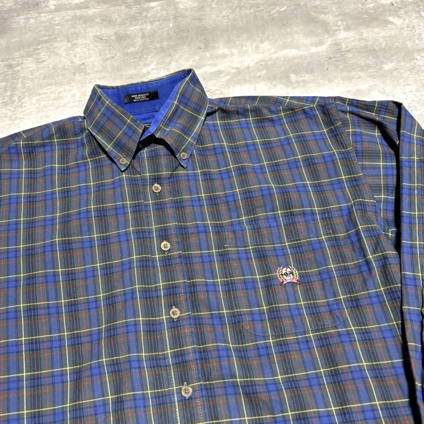 Vintage Cinch Button-Down Shirt Mens Large Blue Green Plaid Long Sleeve Western Cowboy Size US L / EU 52-54 / 3 - 6 Thumbnail