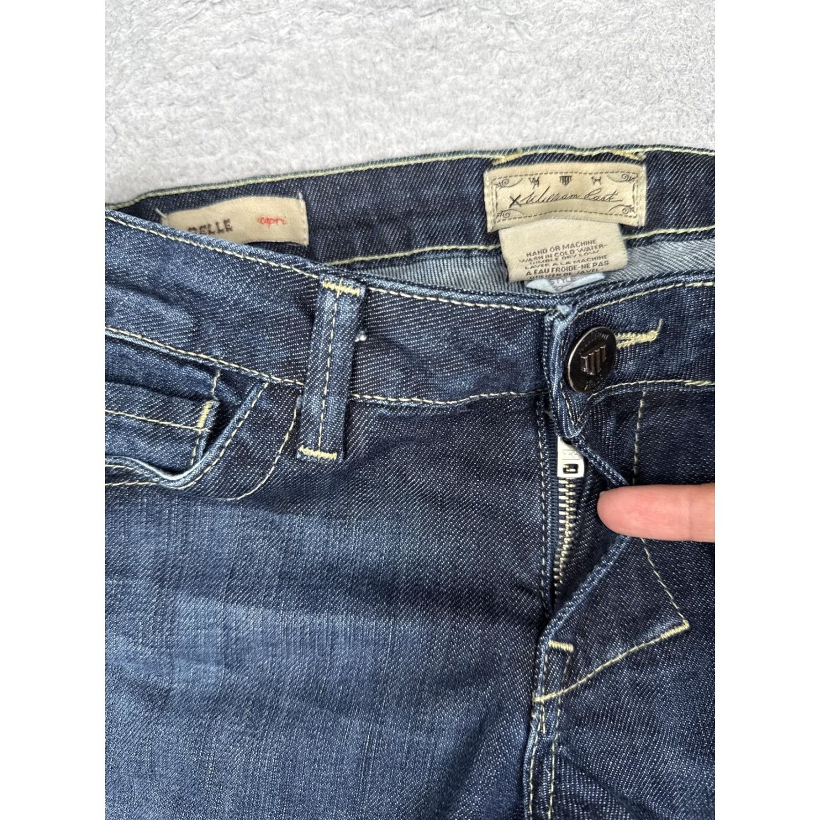 Denime William Rast Denim Shorts Womens 26 Blue Cut-Off Raw Hem Stretch Mid Rise Casual Size 26" / US 2 / IT 38 - 6 Thumbnail