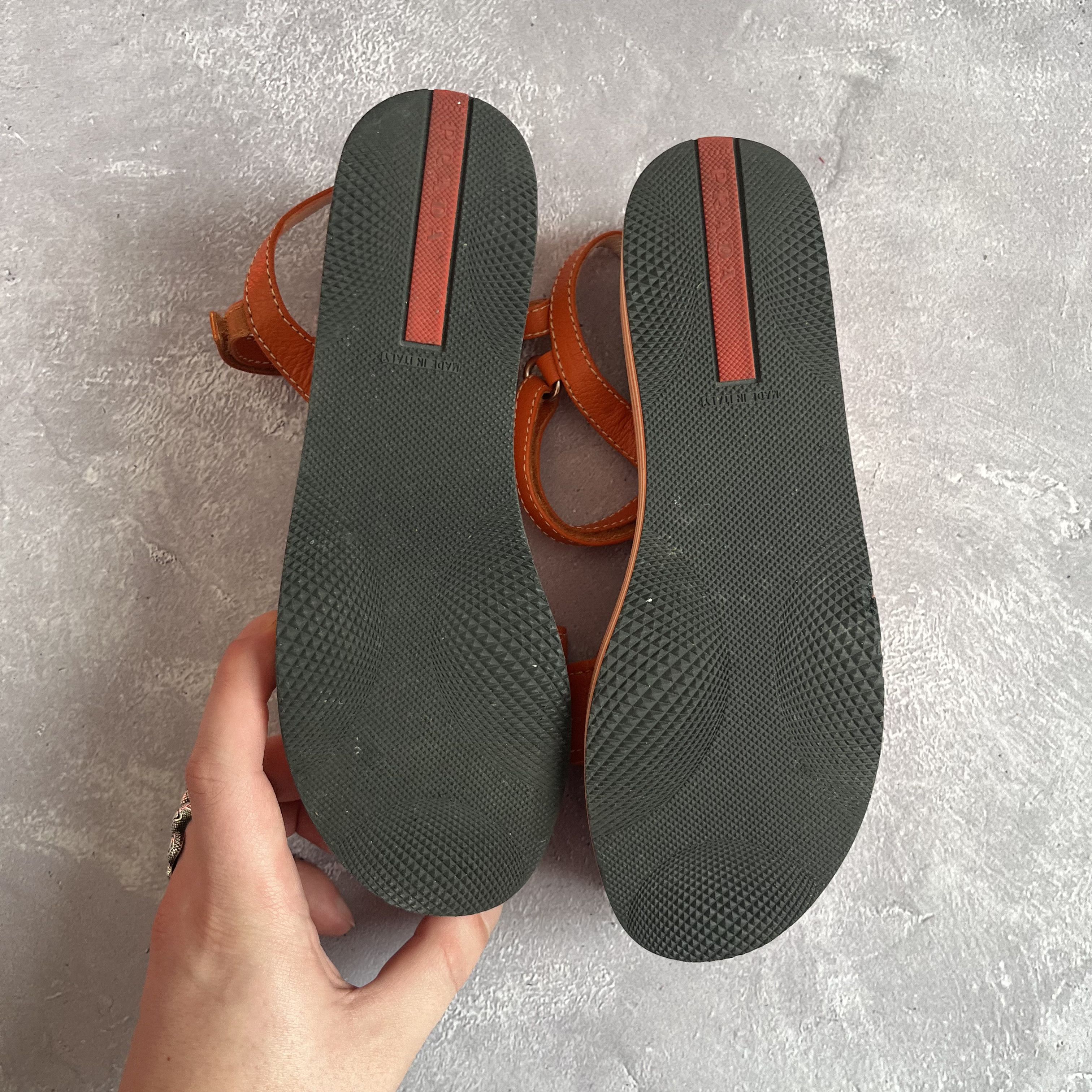 Prada Rare Prada Orange Platform Espadrille Sandals Size 37.5 Size US 7.5 / IT 37.5 - 4 Thumbnail