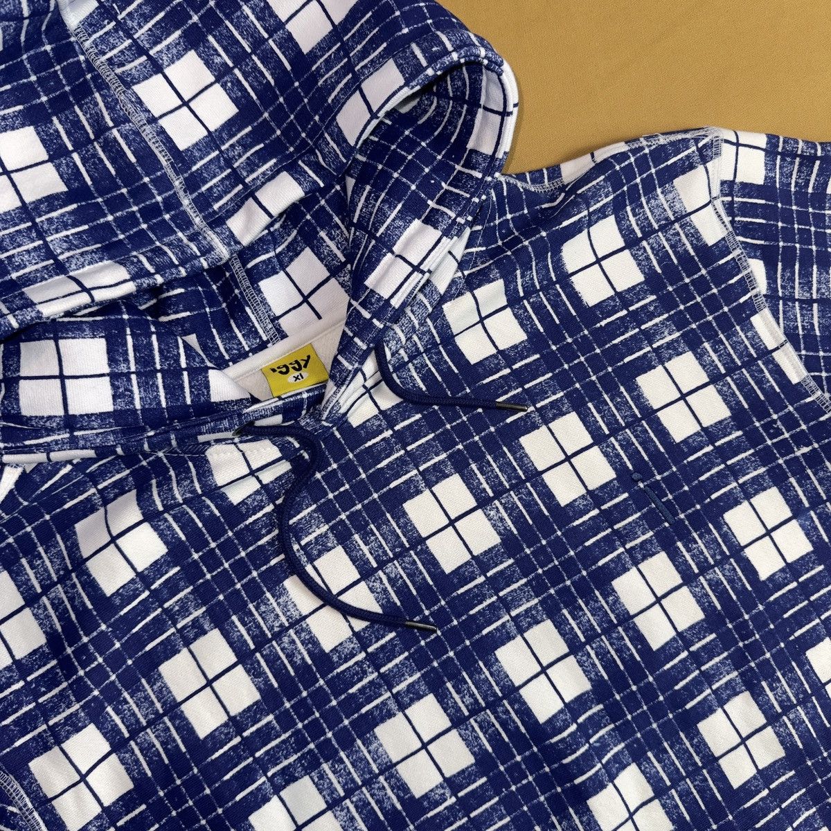 image of Iggy Plaid Negative Pullover Hoodie in Blue, Men's (Size XL)