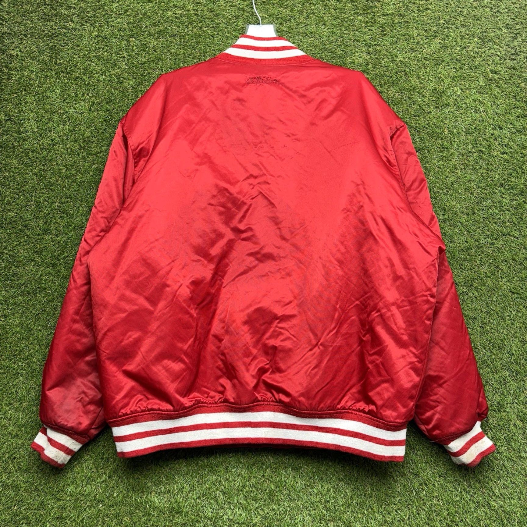 Vintage Stall And Dean Cornell Jacket Mens 4XL Red Embroidered Varsity Satin Snap Close Size US XXL / EU 58 / 5 - 2 Thumbnail