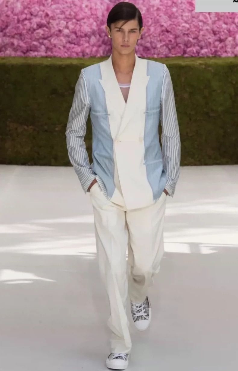 Dior Dior 19ss striped stitching catwalk suit 2502-Nextarrow Size 52R - 4 Thumbnail