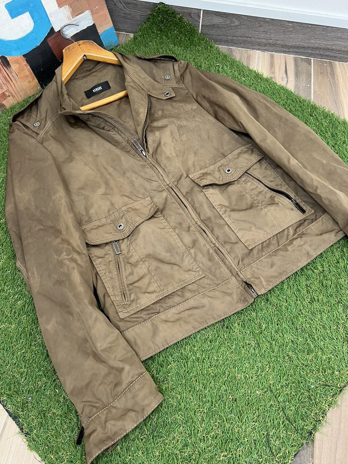 Vintage Vintage Versace Versus Nylon Jacket Luxury Bomber Size US M / EU 48-50 / 2 - 4 Thumbnail