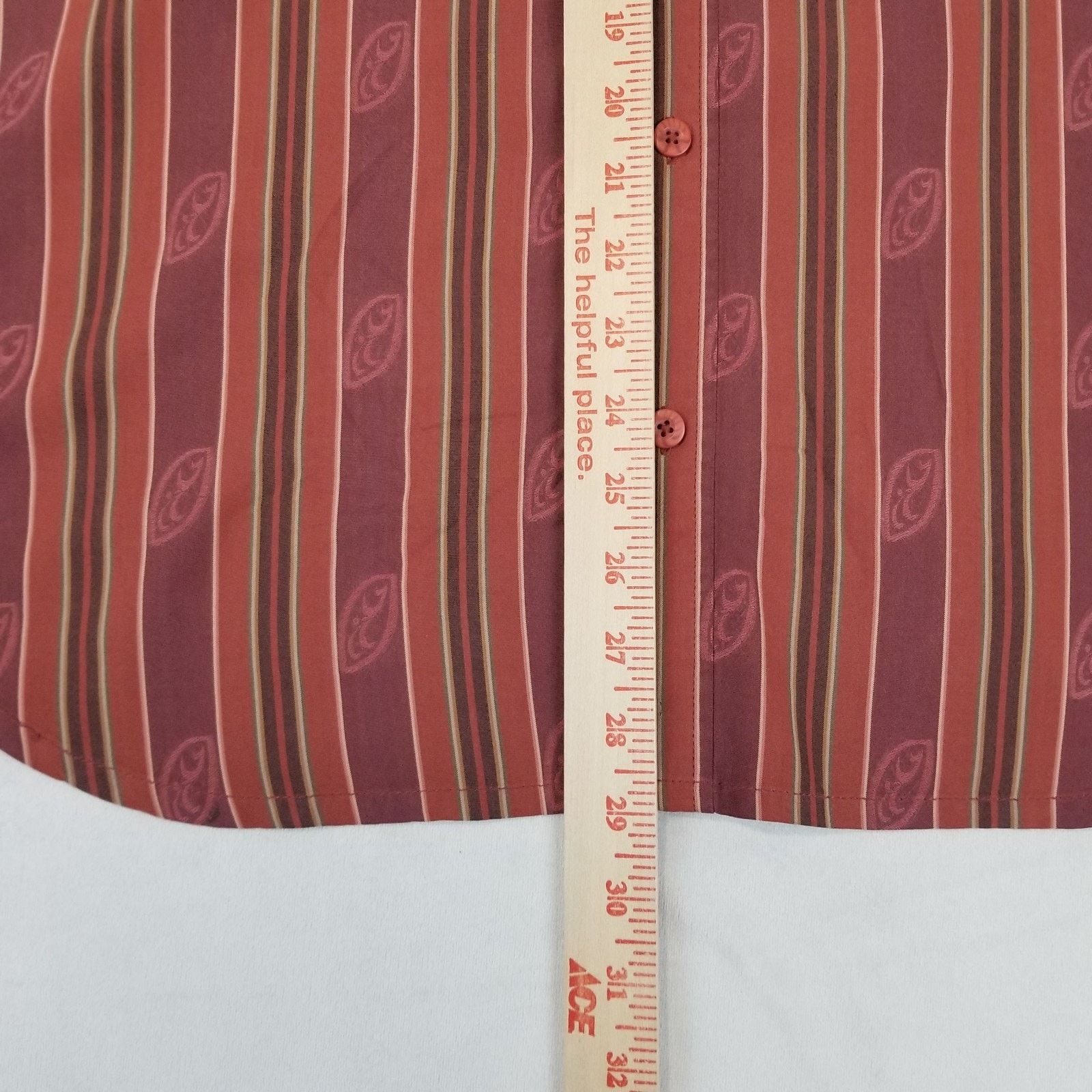 Tommy Bahama Tommy Bahama Shirt Mens Large Red Striped Jacquard Paisley Size US L / EU 52-54 / 3 - 7 Thumbnail