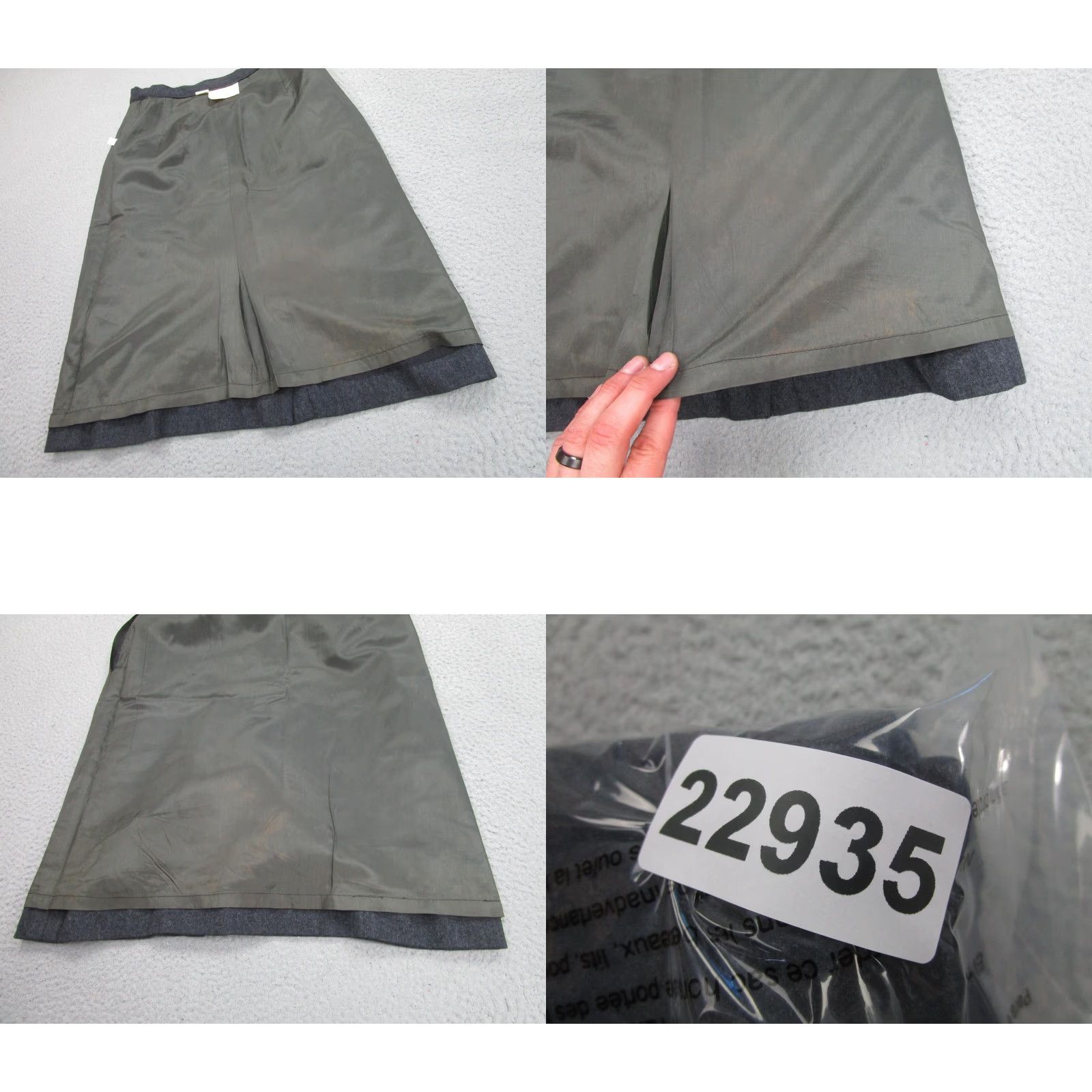 Pendleton VINTAGE Pendleton Skirt Womens 12 Gray Wool A-Line Midi Lined High Rise USA Size 34" / US 12 / IT 48 - 8 Thumbnail