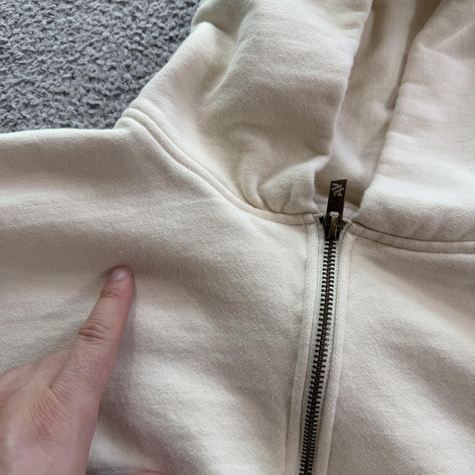 YoungLA YoungLA 509 Cream Half Zip Hoodie S Fleece Pullover Gym Size US S / EU 44-46 / 1 - 9 Thumbnail