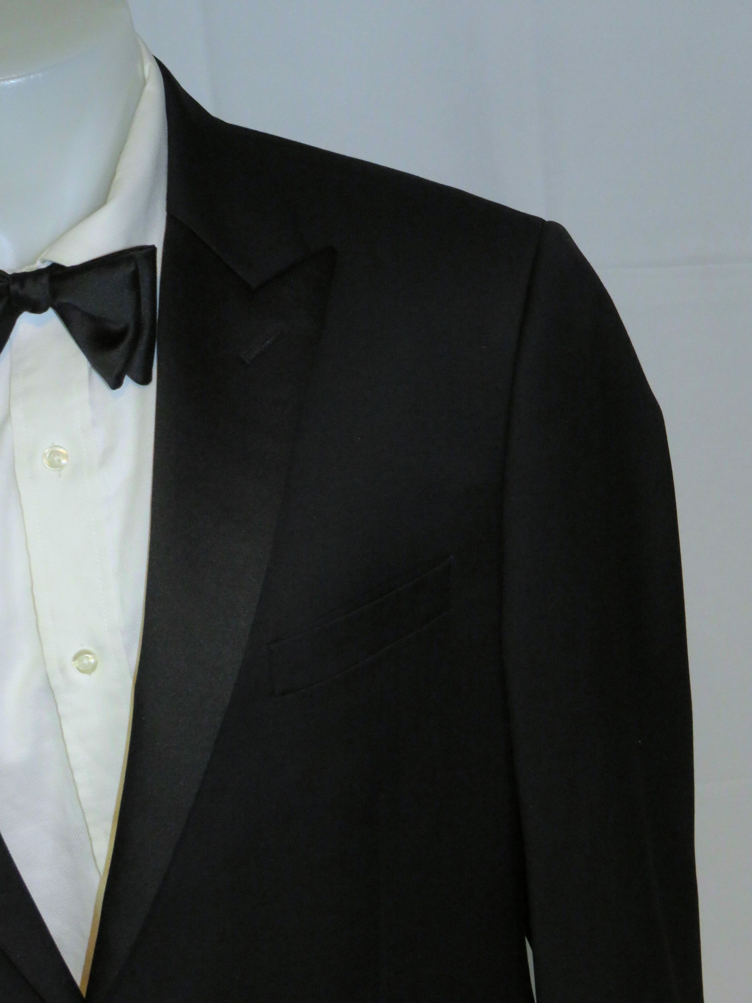 J.Crew Ludlow Tollegno Black Barathea Two Button Tuxedo Jacket 44R Size 44R - 3 Thumbnail