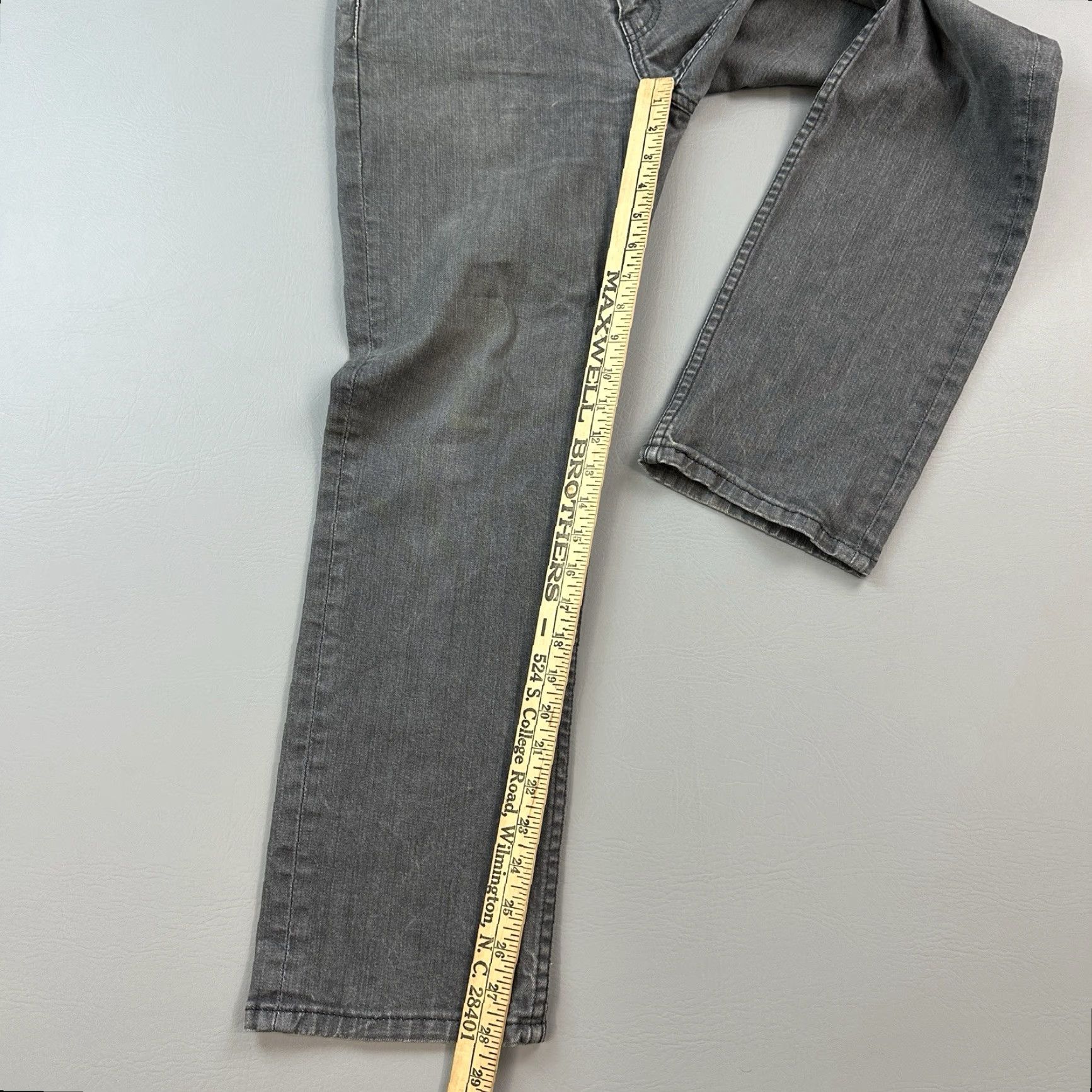 Levi's Levi's 514 Jeans Mens 32x28 Charcoal Wash Denim Straight Fit Stretch Casual Jeans Size US 32 / EU 48 - 2 Thumbnail