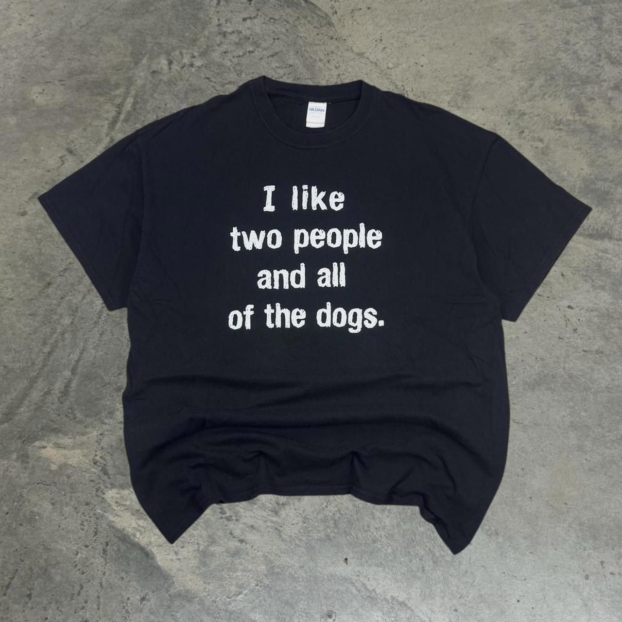Gildan × Vintage Vintage Y2K “I Like Two People And All Of The Dogs” T-Shirt Size US L / EU 52-54 / 3 - 1 Thumbnail