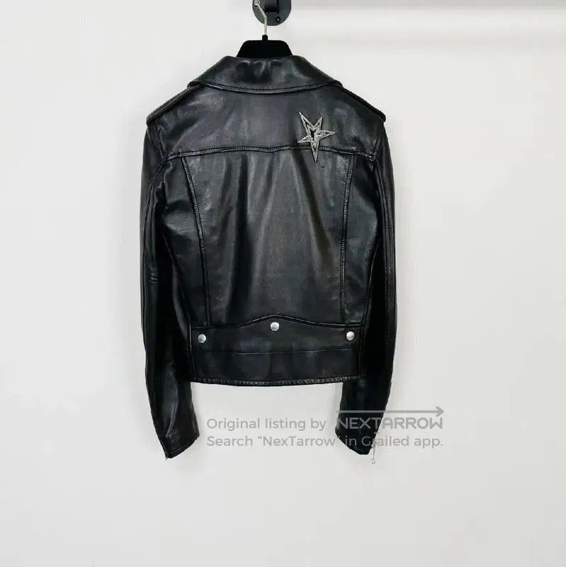 Yves Saint Laurent YSL Black Leather Women's Jacket Size S . Size S / US 4 / IT 40 - 2 Thumbnail
