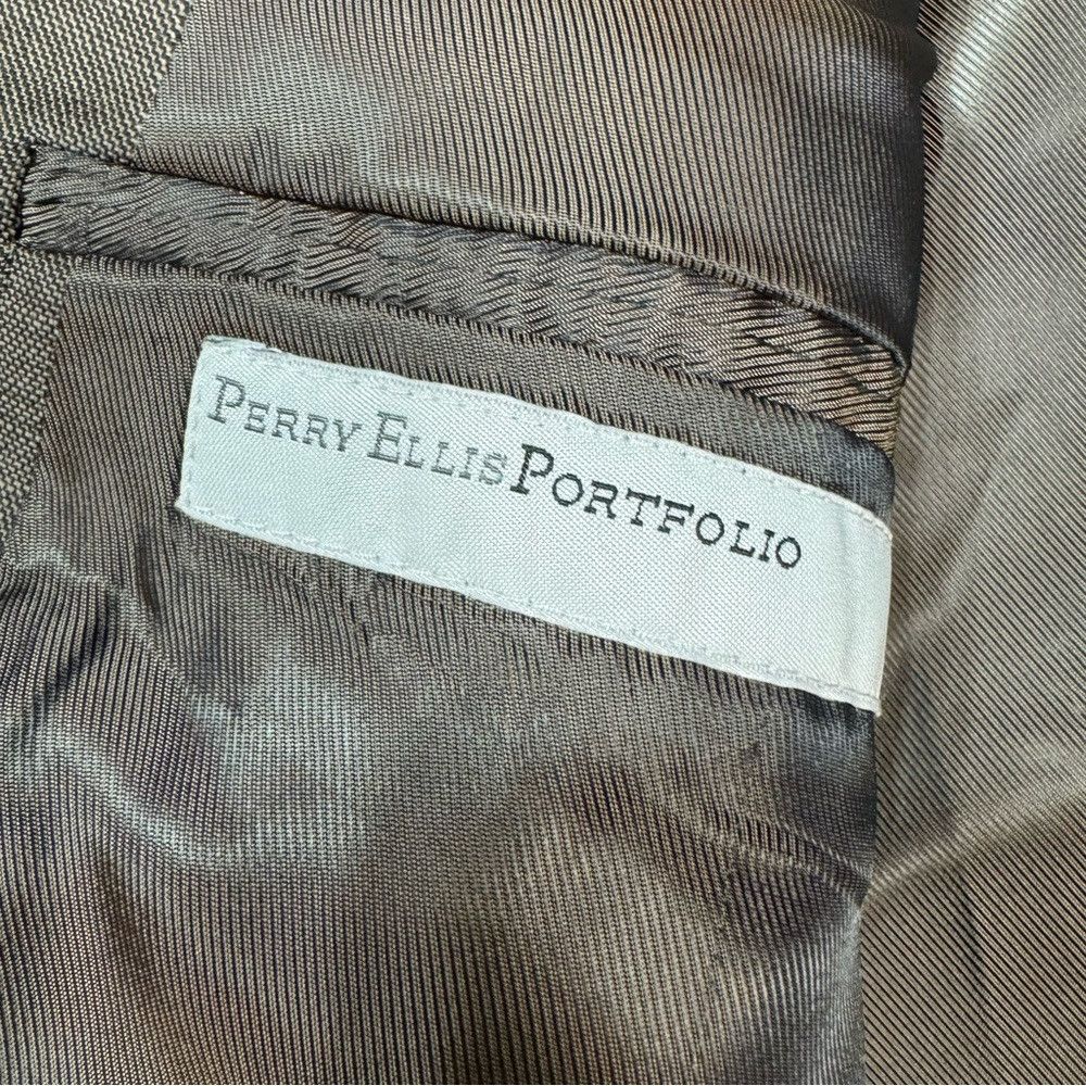 Perry Ellis NWT New Perry Ellis Portfolio Wool Brown Blazer Size 48 L Size 48L - 6 Thumbnail