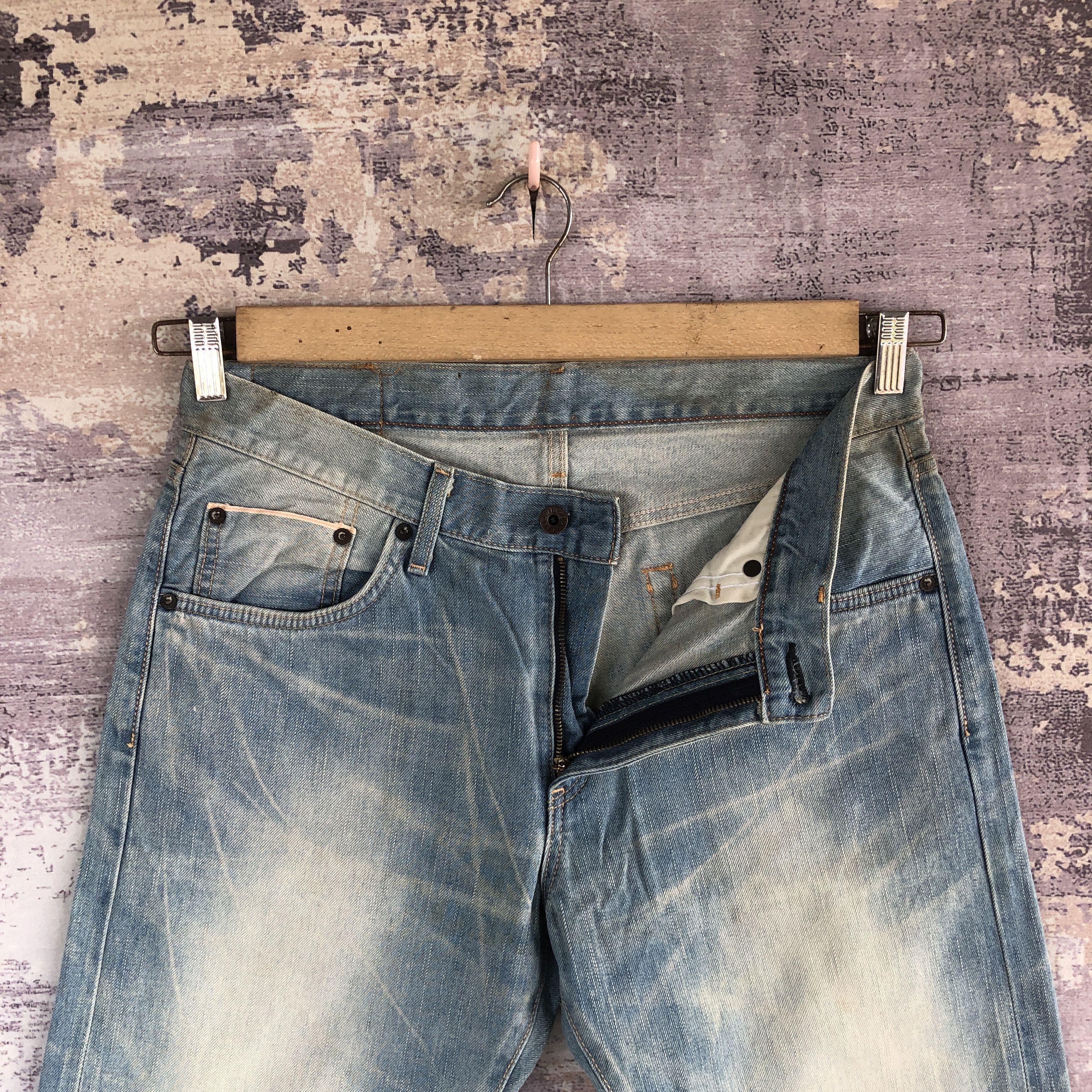 Edwin Vintage 90's Edwin 505 Selvedge Jeans Faded Redline Denim Size US 32 / EU 48 - 5 Thumbnail