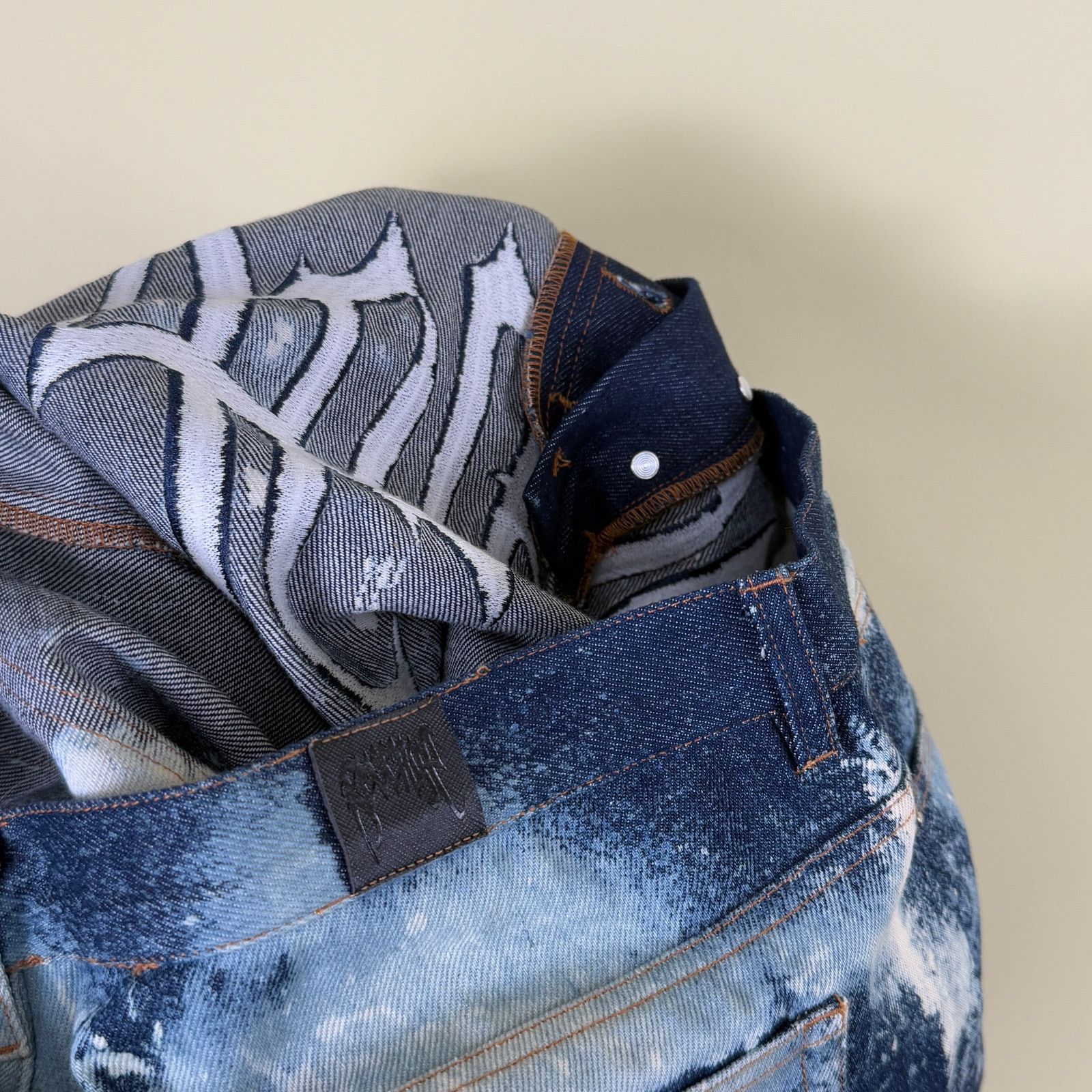 Revenge Revenge Hand Bleached Denim Jeans *1/100 LIMITED RELEASE* Size US 34 / EU 50 - 10 Thumbnail