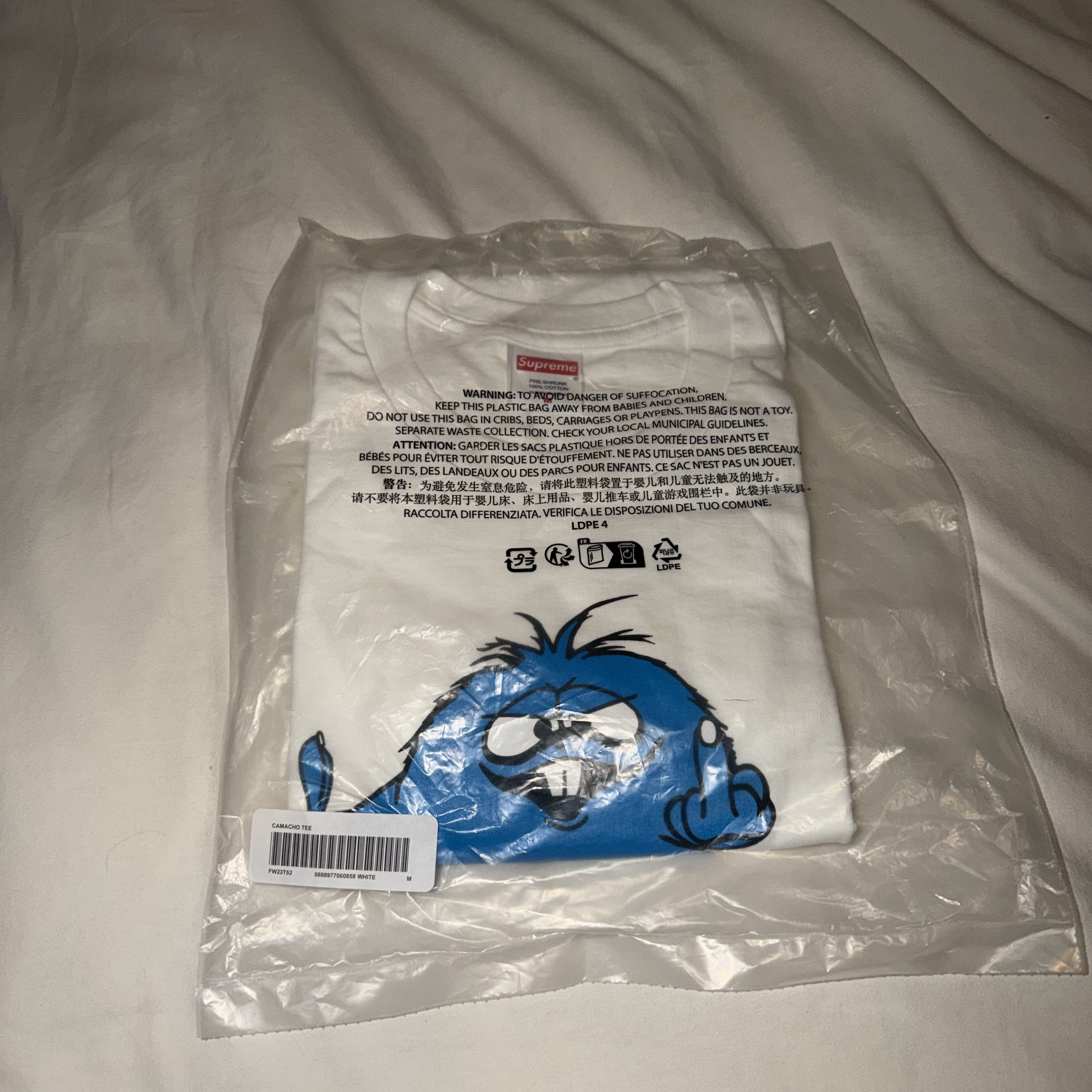 Supreme Camacho Tee White Size US M / EU 48-50 / 2 - 2 Thumbnail