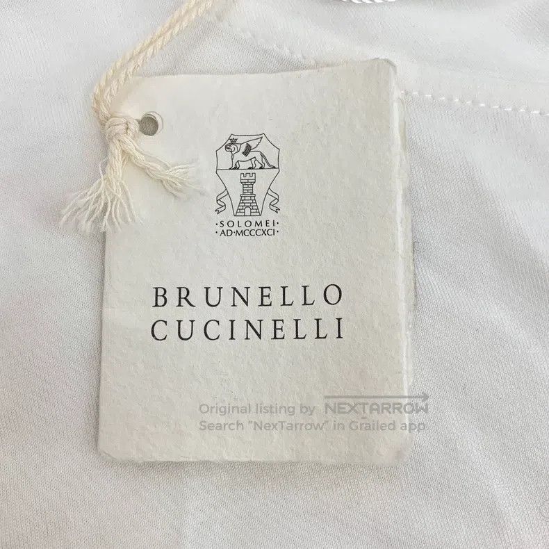 Brunello Cucinelli Brunello Cucinelli White pocket sequined cotton round-neck Size XS / US 0-2 / IT 36-38 - 8 Thumbnail