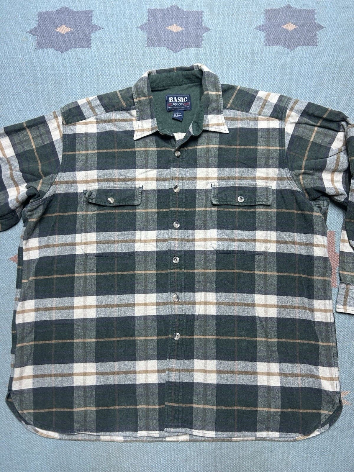 Vintage Basic options flannel shirt woven cotton thick heavy XL Size US XL / EU 56 / 4 - 2 Thumbnail