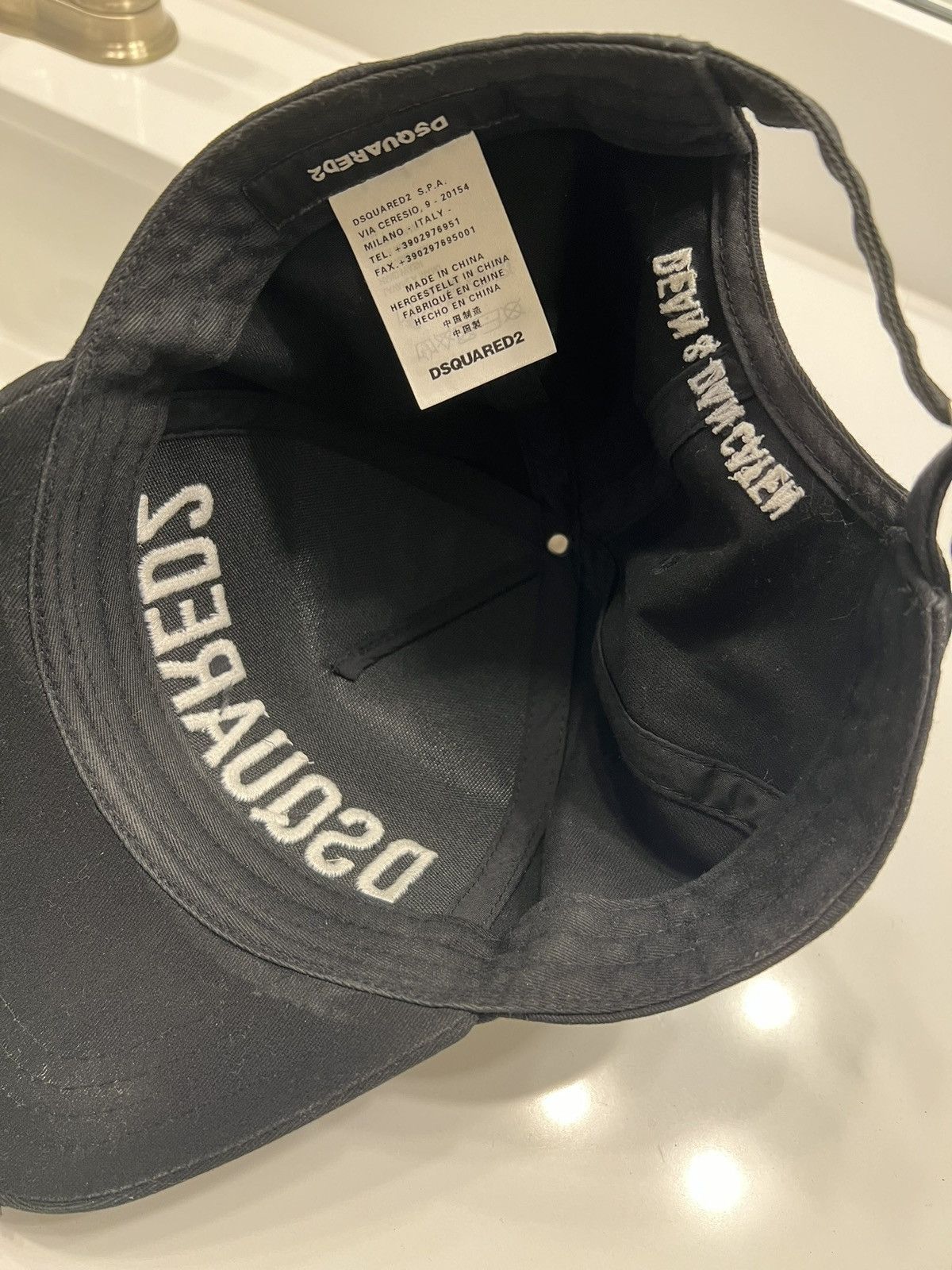 Dsquared2 Dsquared2 Adjustable Cap in Black Size ONE SIZE - 4 Thumbnail