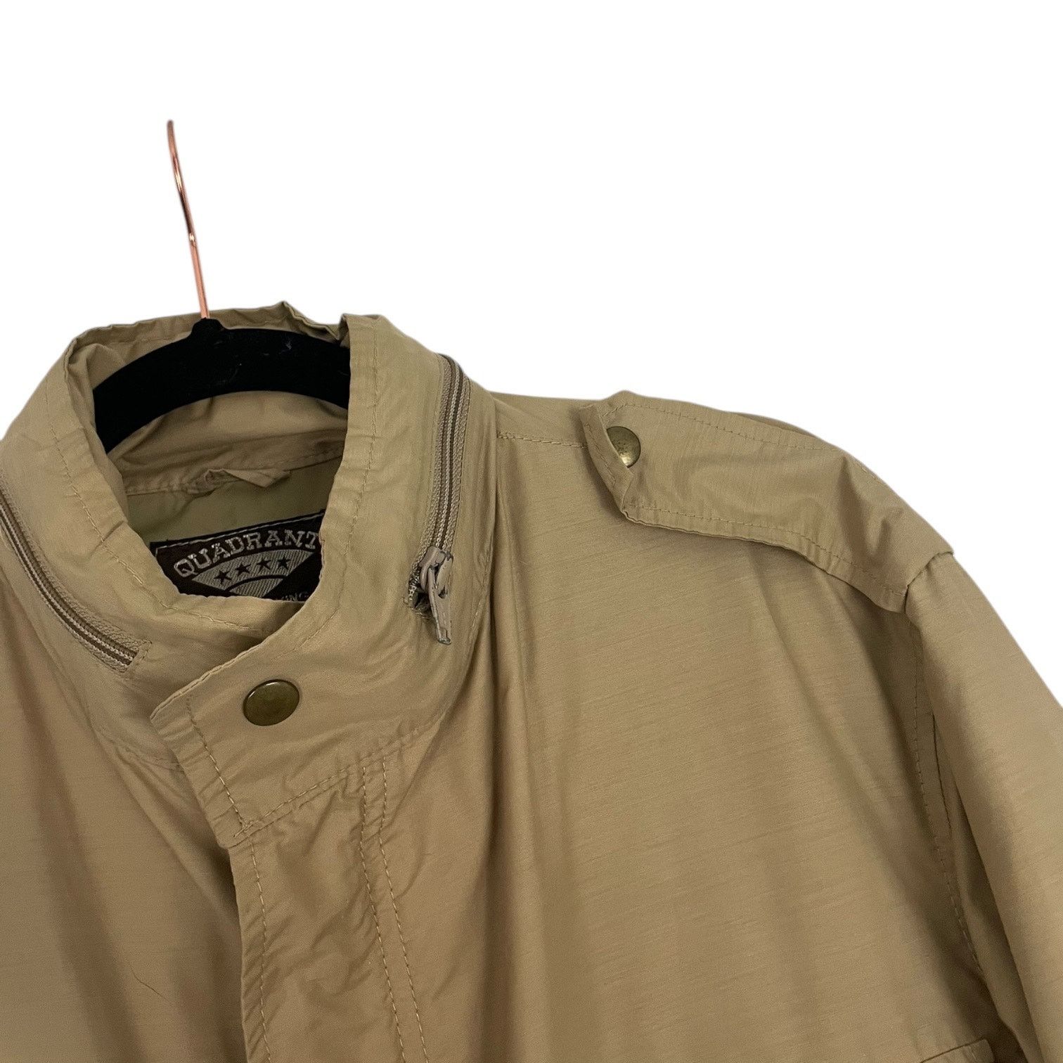 Vintage Quadrant Vintage Beige Zip Up Jacket Size XXL / US 16-18 / IT 52-54 - 2 Thumbnail
