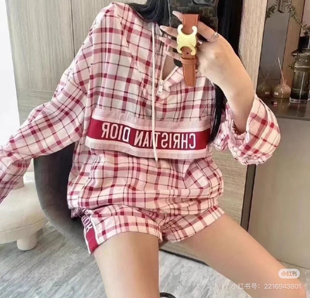 Dior Dior Magenta Check Hooded Oversized XS Jacket Size XS / US 0-2 / IT 36-38 - 6 Thumbnail