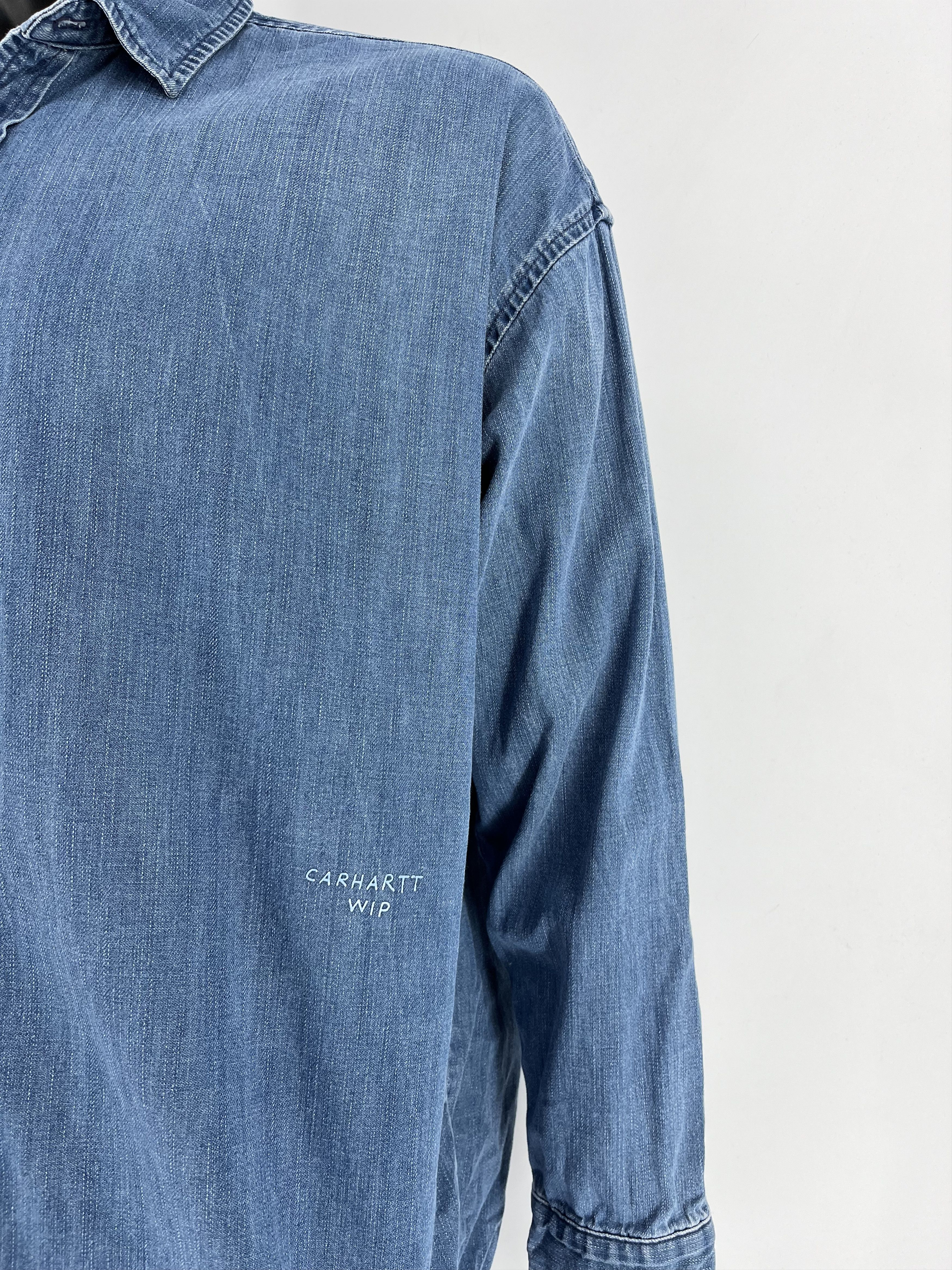 Carhartt Vintage Carhartt WIP Denim Weldon Shirt Washed Blue Size US M / EU 48-50 / 2 - 6 Thumbnail