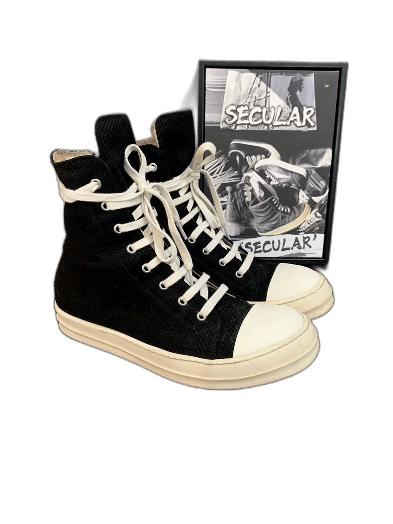 Rick Owens High-Top Canvas Sneakers-2507