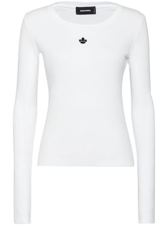 Dsquared2 DSQUARED2 Women Tops S75GD0428D20021 100 WHITE Size XS / US 0-2 / IT 36-38 - 1 Thumbnail