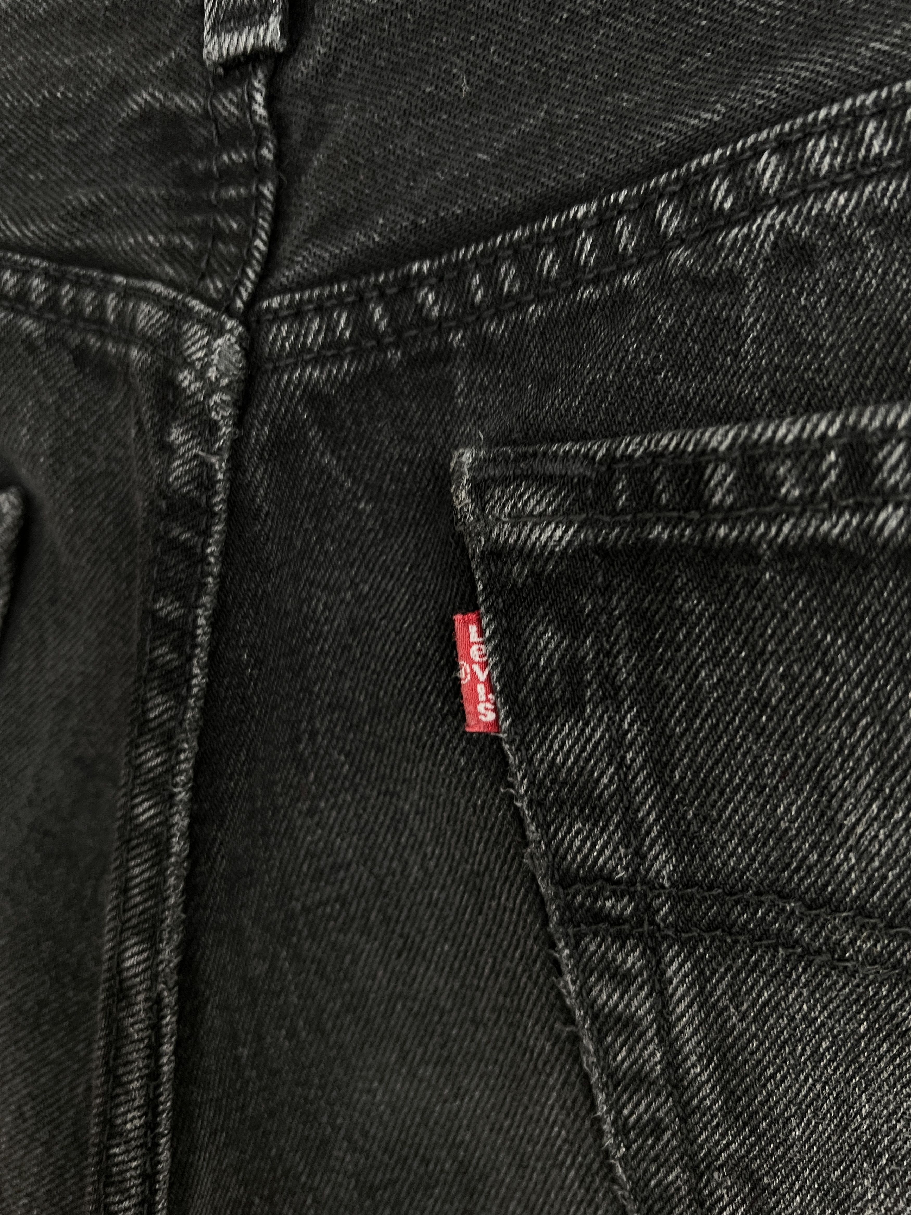 Levi's Levis 501 USA vintage 90s washed black denim jeans cropped Size US 34 / EU 50 - 11 Thumbnail