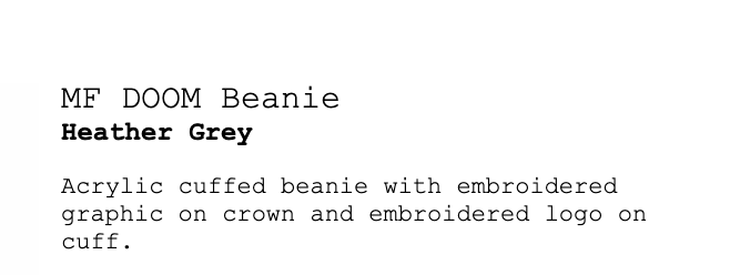 Supreme Supreme MF DOOM Beanie - Heather Grey | Grailed