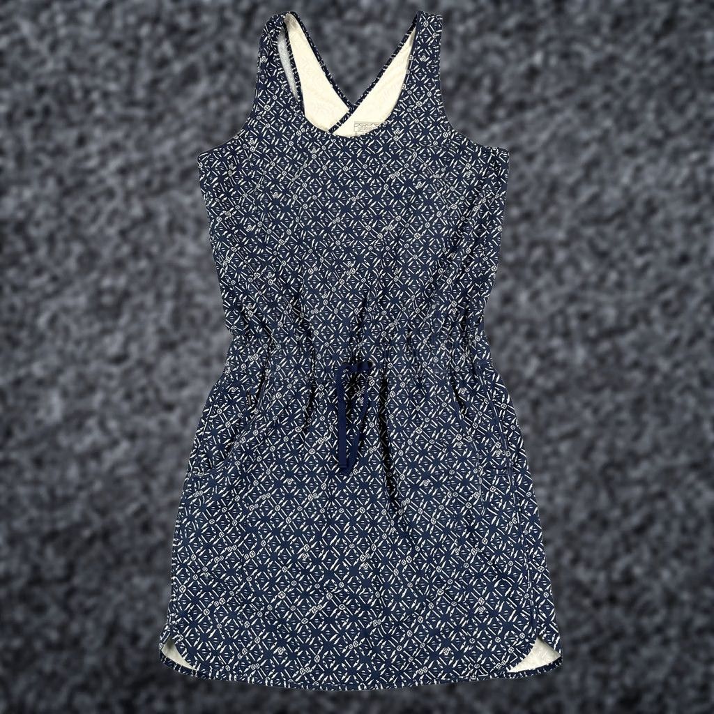 Patagonia Patagonia Dress Womens Small Blue Geometric Tank Sundress Pockets Drawstring Sleeveless Short Shirt? Size S / US 4 / IT 40 - 1 Thumbnail