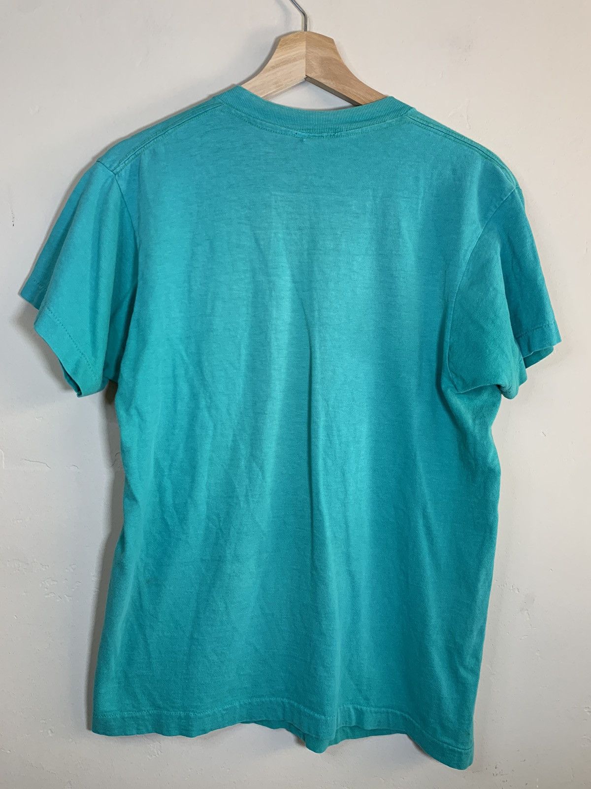 Vintage *RARE* Vintage 70’s Turquoise Single Stitch Pocket T-Shirt Size US L / EU 52-54 / 3 - 3 Thumbnail