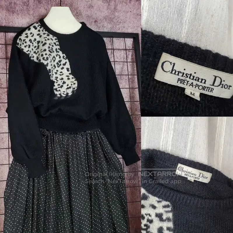 Dior Dior Black Wool Blend Cartoon Sweater for Women . Size M / US 6-8 / IT 42-44 - 1 Thumbnail