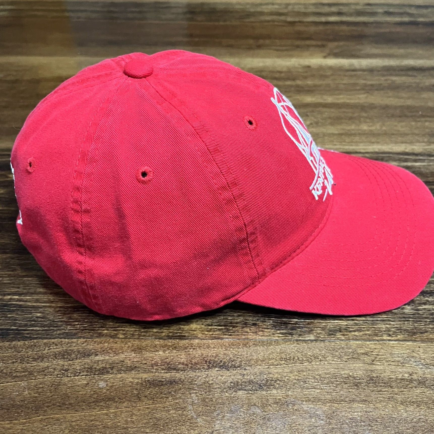 Vintage Main Gate Kentucky Derby Hat Cap Strap Men’s Red Cotton Embroidered Baseball Cap USA 90s Outdoor Adjustable One Size Mens Size ONE SIZE - 4 Thumbnail