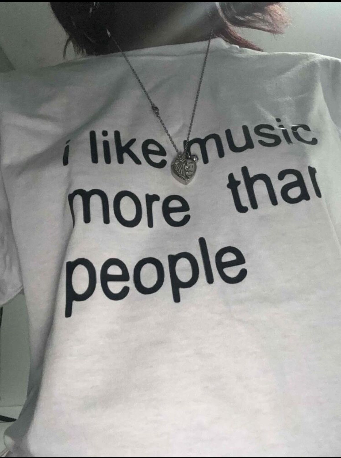 Other White and black "I like music more than people" tee Size US M / EU 48-50 / 2 - 1 Thumbnail