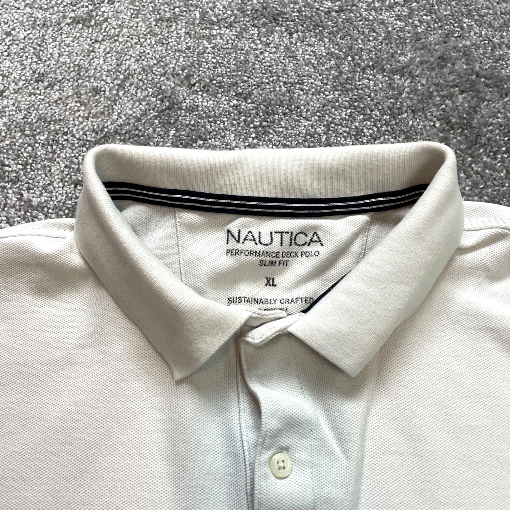 Nautica Nautica Polo Shirt Mens XL White Slim Fit Preppy Golf Rugby Top Shirt Size US XL / EU 56 / 4 - 3 Thumbnail