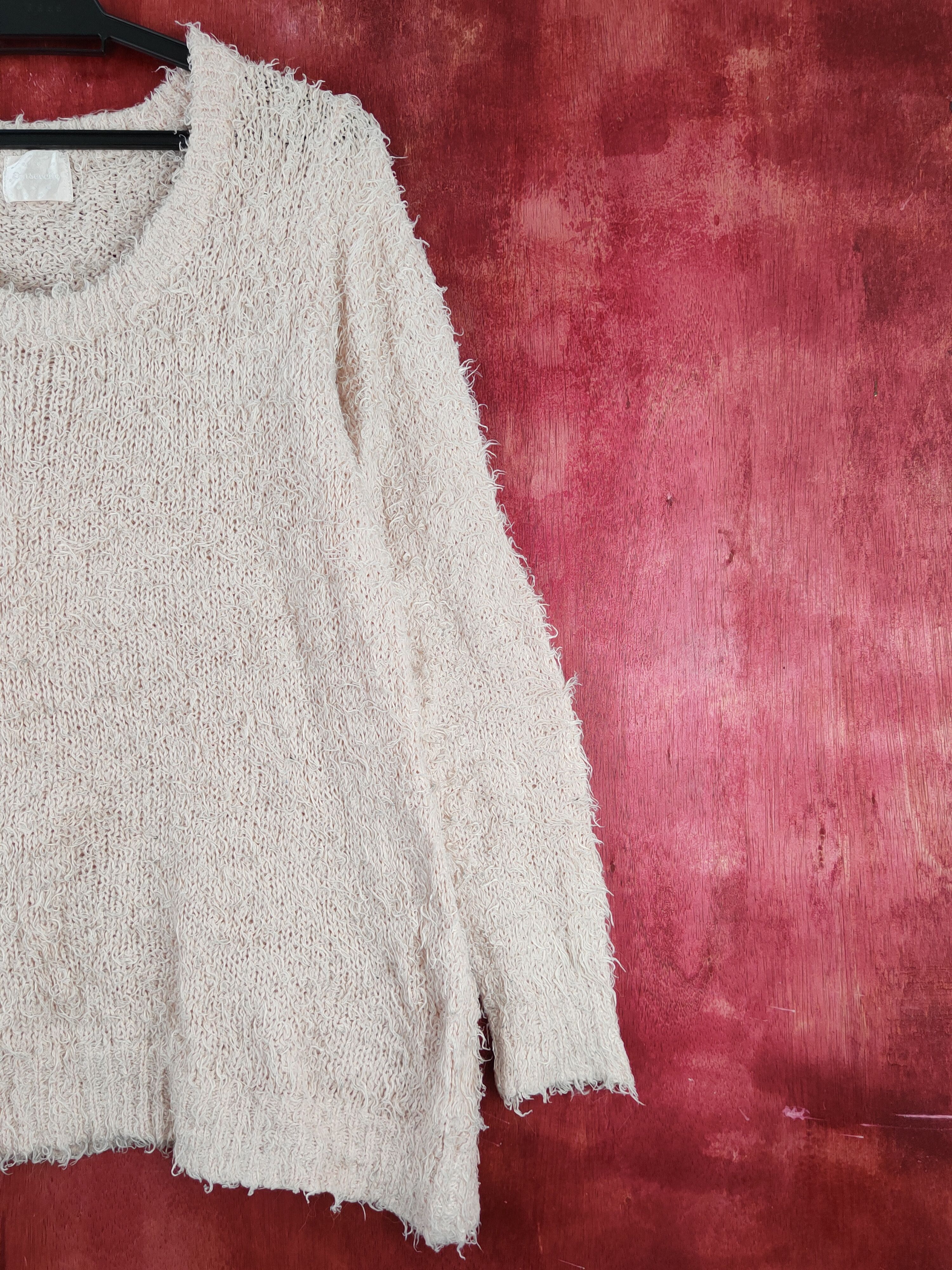 Homespun Knitwear Emsexcite Peach Shag Shaggy Fur Mohair Knitwear #S2008 Size M / US 6-8 / IT 42-44 - 5 Thumbnail