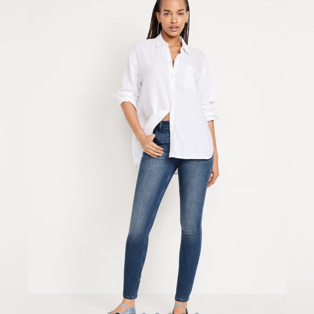 Old Navy Old Navy High Rise Super Skinny Jeans Blue Small 2 Petite Size 24" / US 00 / IT 34 - 1 Thumbnail